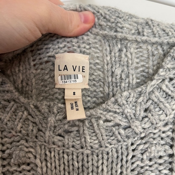 La Vie Rebecca Taylor Cable Striped Sweater - Picture 3 of 6